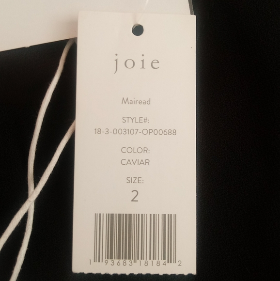 โ NWT โ Joie Mairead Black Tie Waist Wide Leg Faux Wrap Jumpsuit, Size 2 - Picture 9 of 13